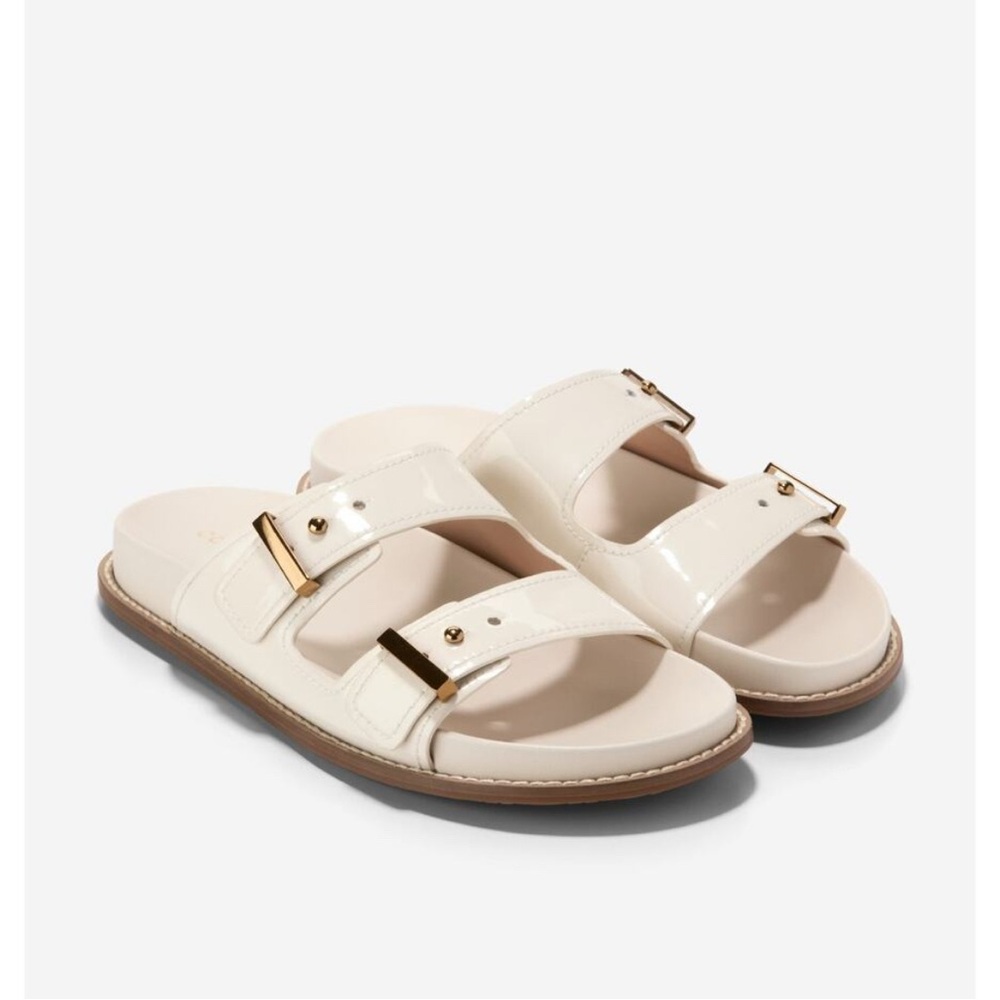 NEW Cole Haan Marisol Footbed Sandals Ivory Summer W31883 Women's Size 8